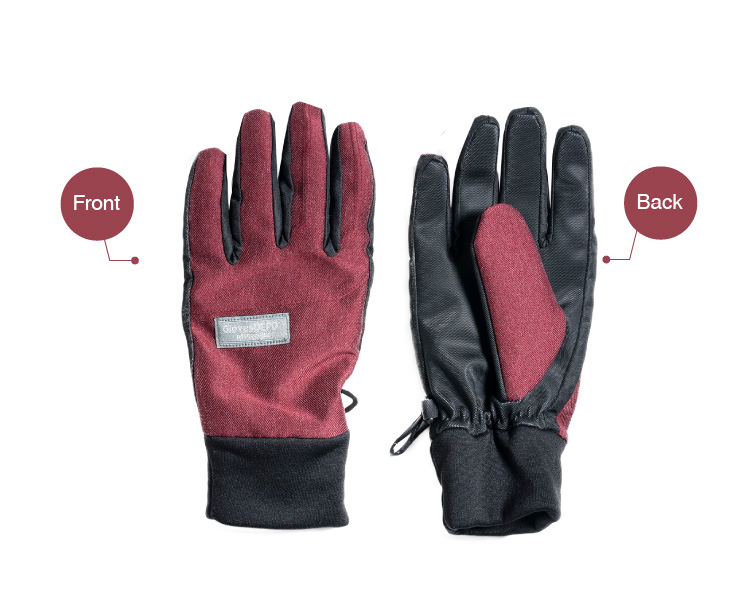 デニム調　ダークレッド