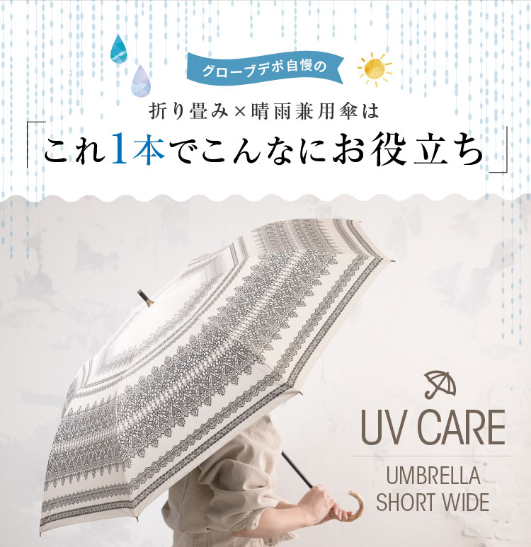 折り畳み×晴雨兼用傘はこれ1本でこんなにお役立ち