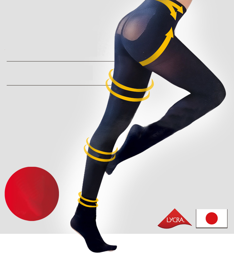 極美骨盤 段階着圧タイツ 80デニール詳細｜GlovesDEPO（グローブデポ）