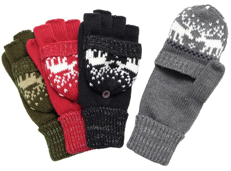 カフス折り返しトナカイ柄　平置き