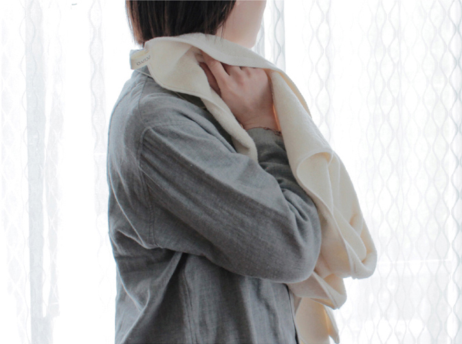 タオルの使用シーン