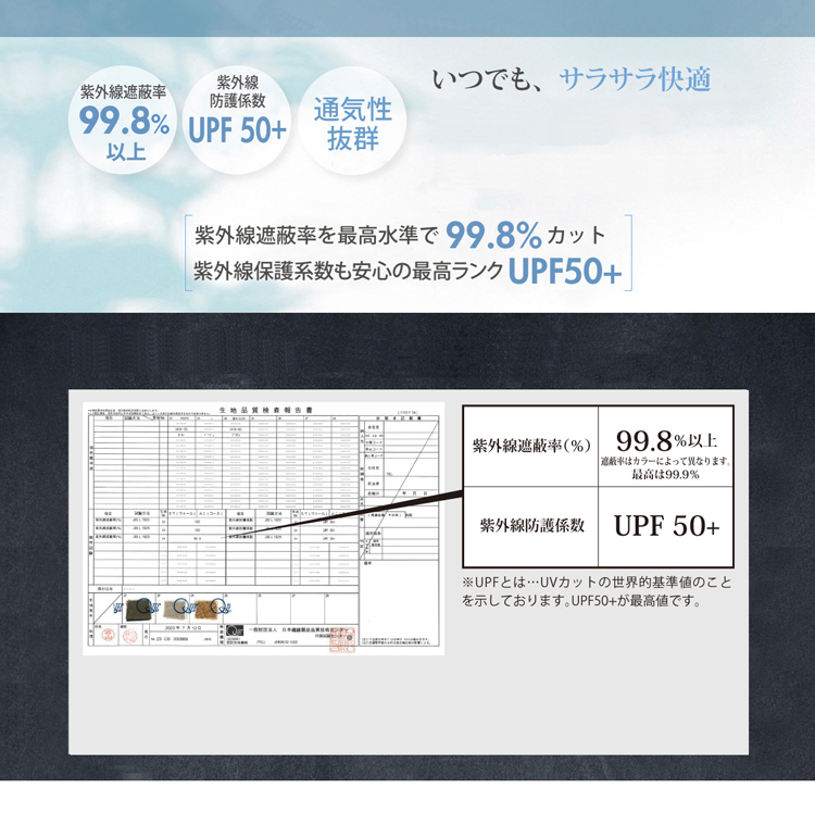 遮光・UVカット性能について