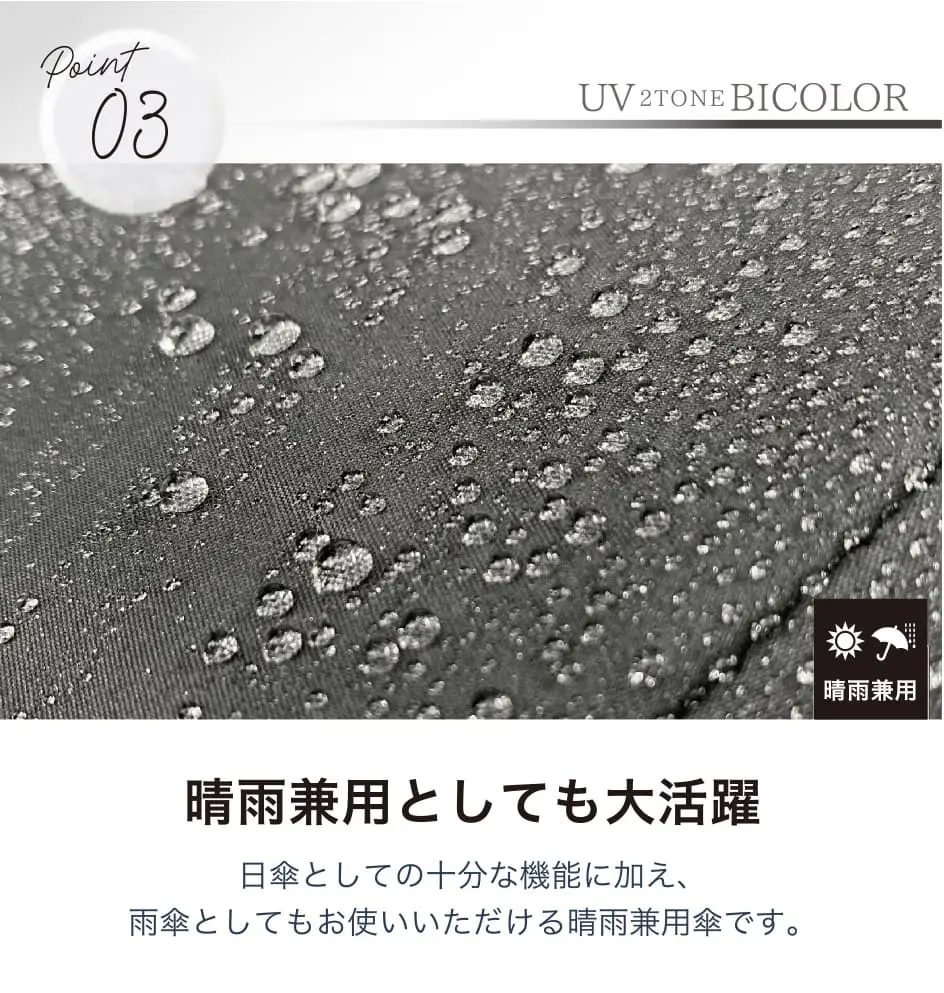 雨傘としても使用可能な晴雨兼用傘