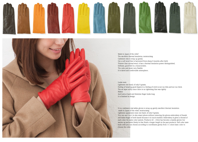 温かく滑らか　アリストンレザー手袋