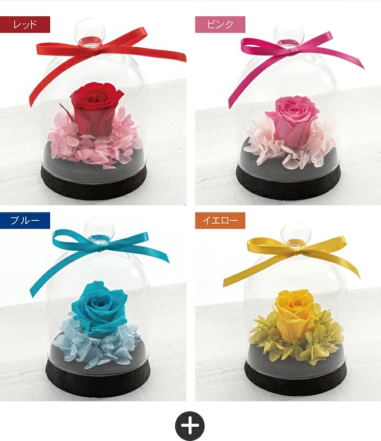 プリザードフワラー(ガラスドーム)のバリエーション