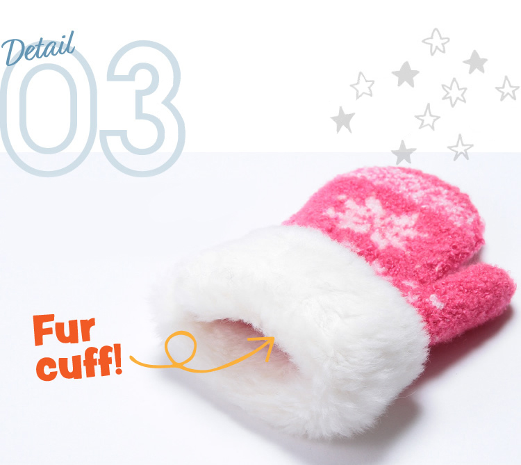 商品説明３：カフス部分がファーで温かい