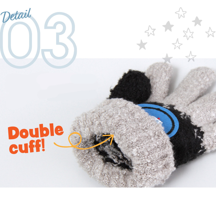 商品説明３：カフス部分が二重で温かい