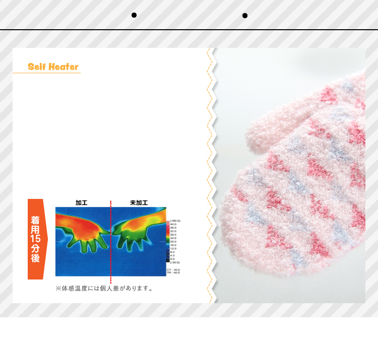 指先まであったかセルフヒーター加工