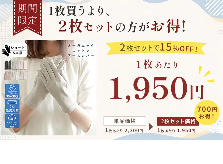 2枚セットがお得！