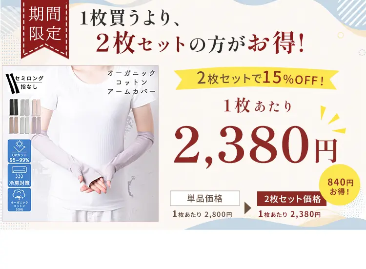 2枚セットがお得！