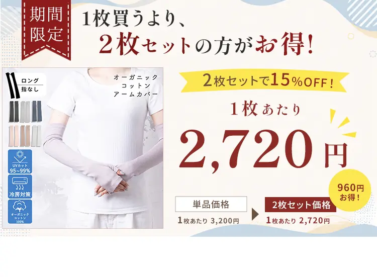 2枚セットがお得！