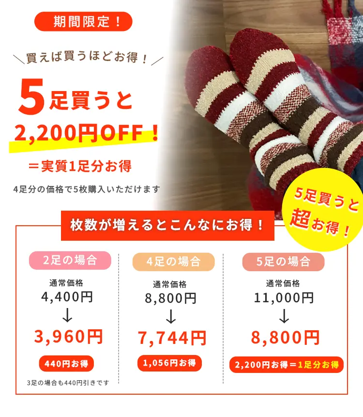 2足購入がお得！