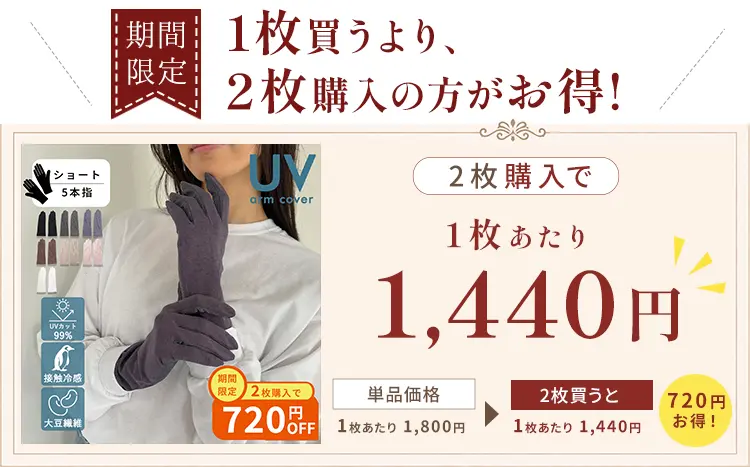 2枚購入がお得！