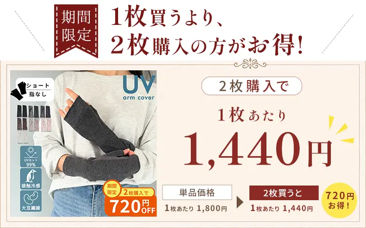 2枚購入がお得！