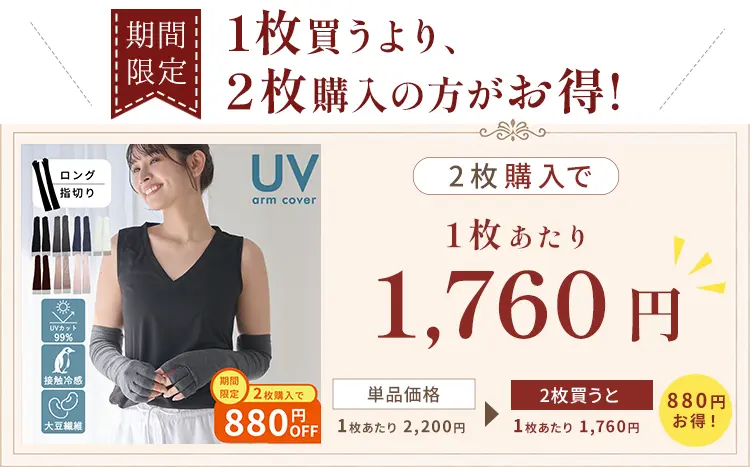 2枚購入がお得！