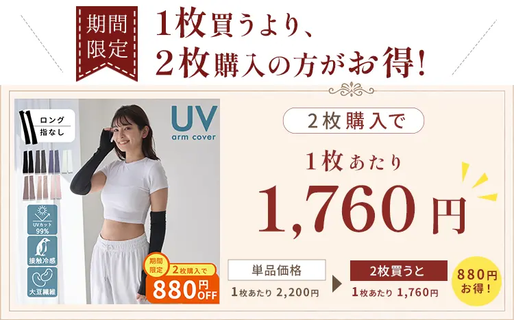 2枚購入がお得！