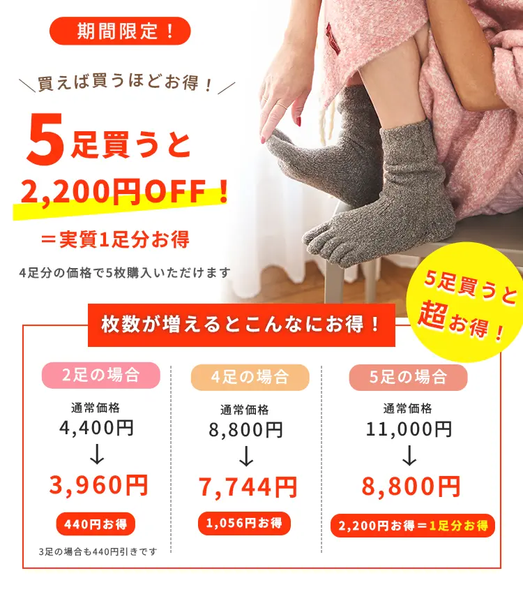 2足購入がお得！