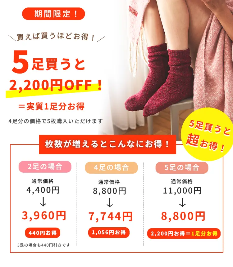 2足購入がお得！