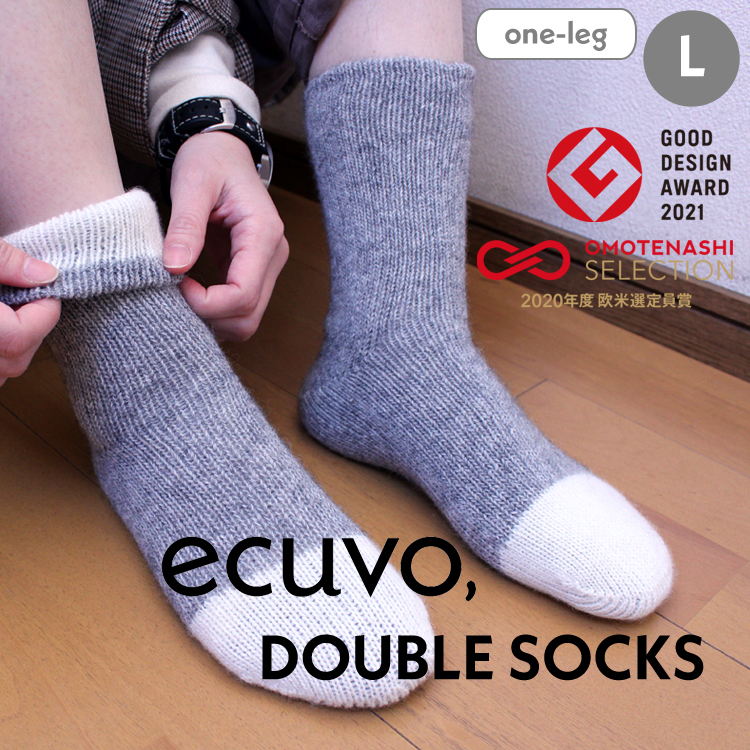 ecuvo,AW ダブルソックス Lサイズ 片足　サムネ