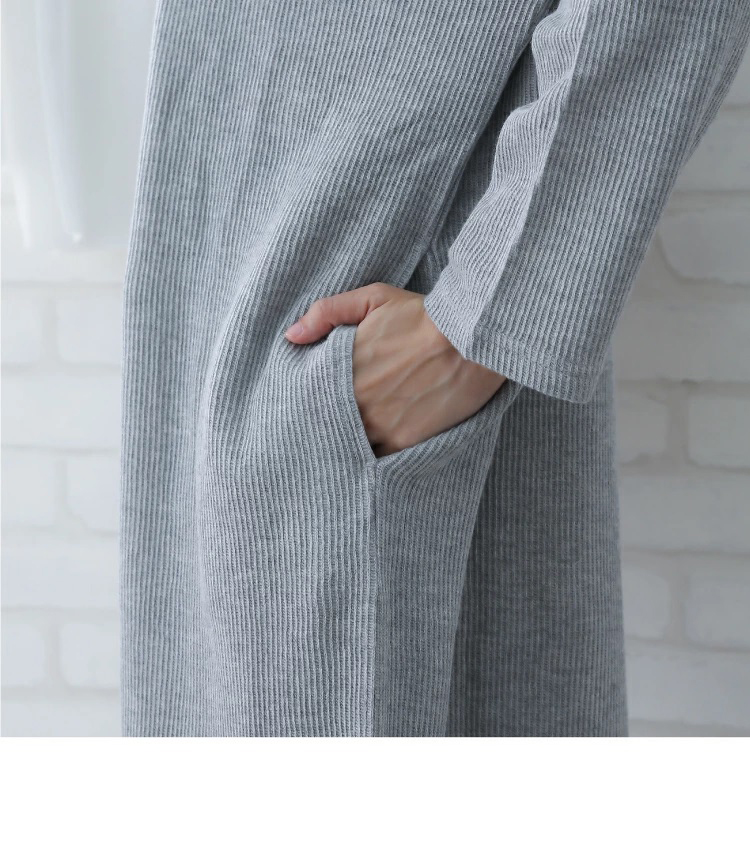 コットンリネンコクーンワンピース　シームポケット