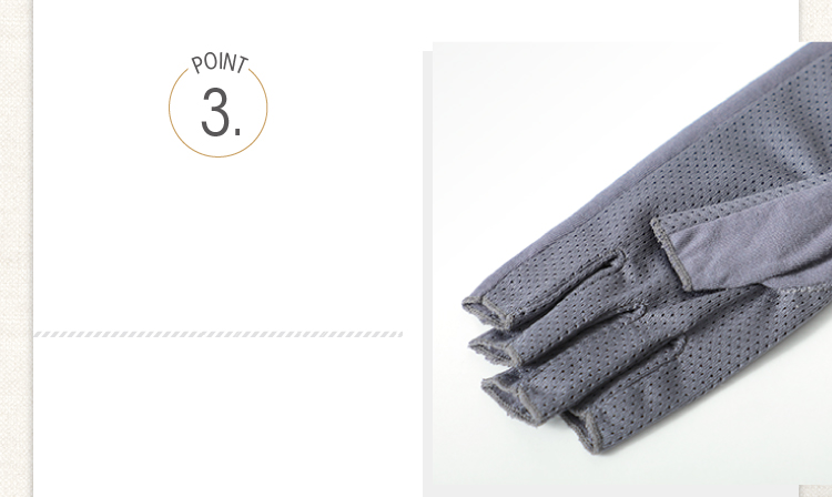 手のひら側はメッシュで快適な通気性。さらに保湿性も抜群