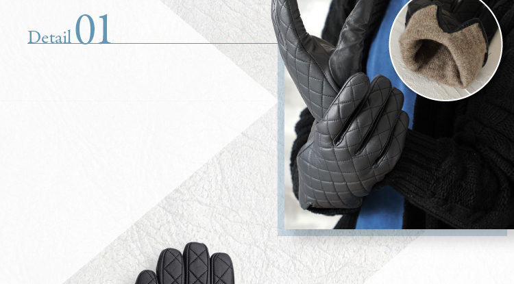 薄くて軽いシープスキン　インナーはウール100％