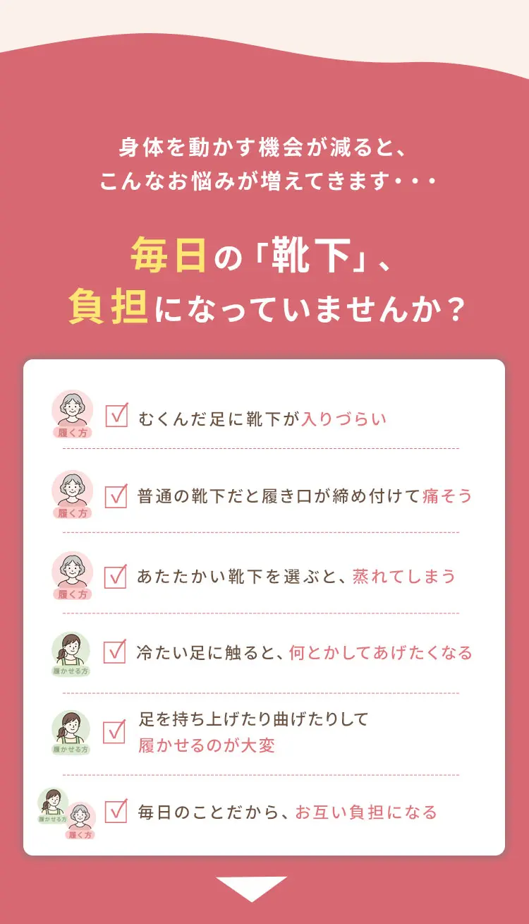 体を動かす機会が減ると、こんなお悩みが出てきませんか？