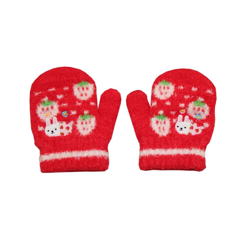 イチゴ柄　レッド