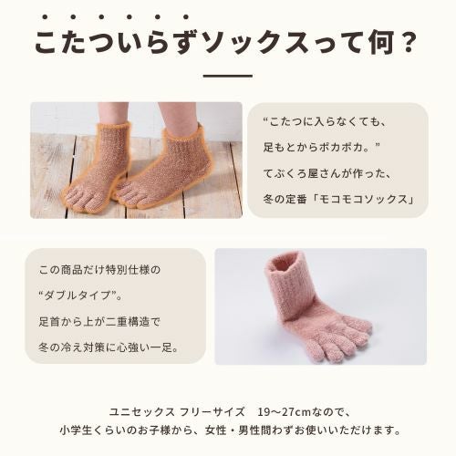 てぶくろ屋さんがつくった靴下/5本指ショート丈くるぶし二重タイプ詳細