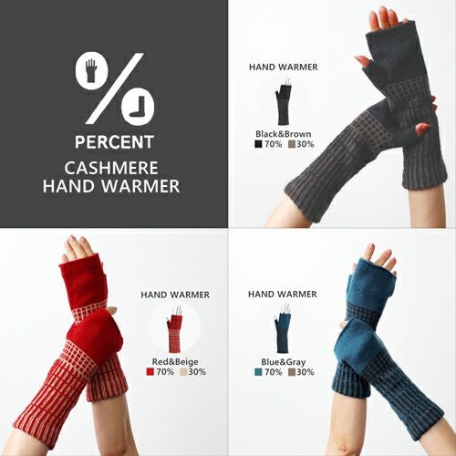 PERCENT CASHMERE GLOVES HAND WARMER パーセント カシミヤ 5本指手袋