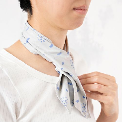 ネコ柄ライトグレー