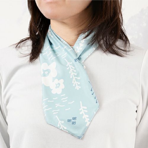 草花柄ライトグリーン