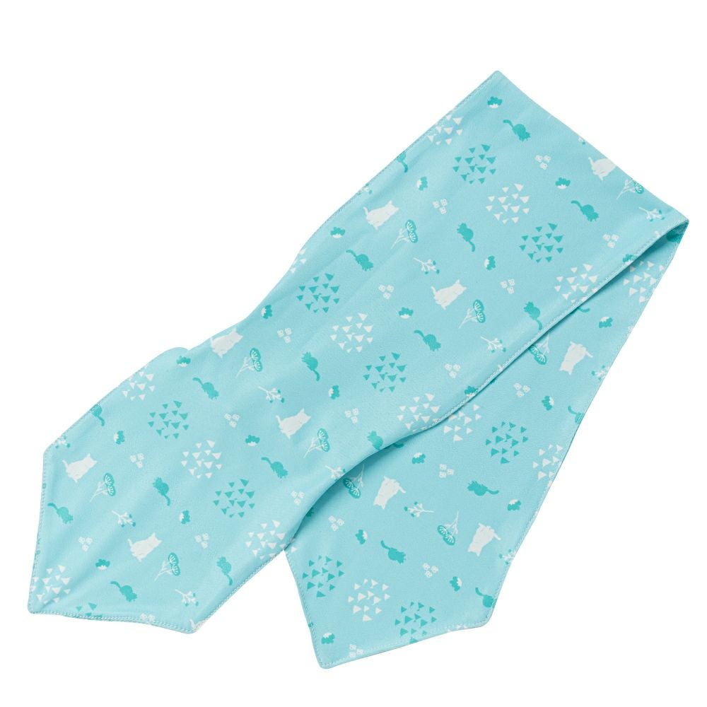 ネコ柄ミントグリーン