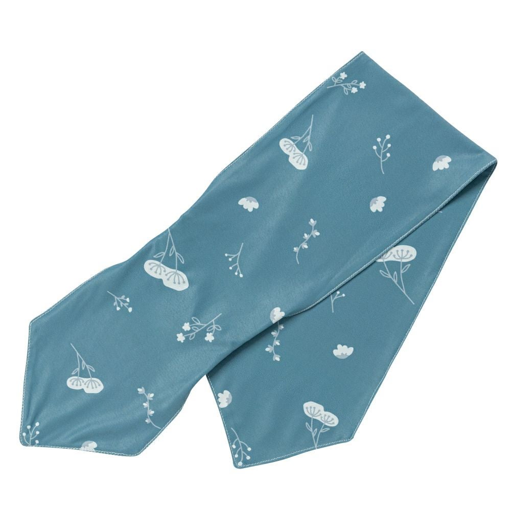 草花柄スモークグリーン