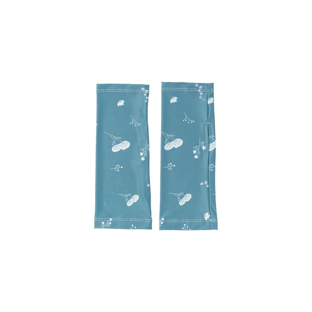 ショート草花柄スモークグリーン