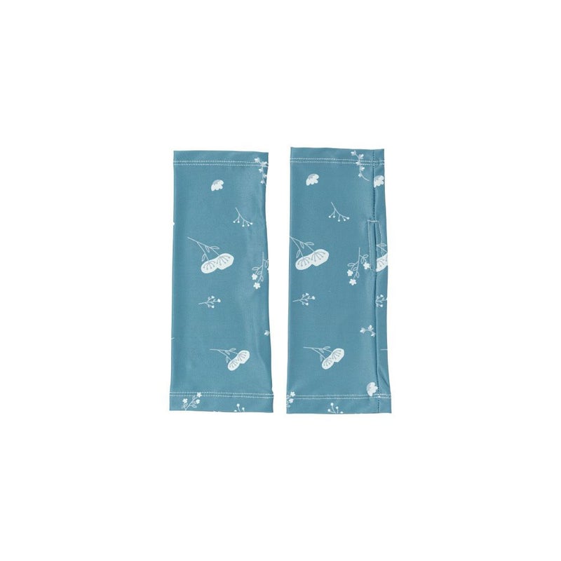 ショート草花柄スモークグリーン