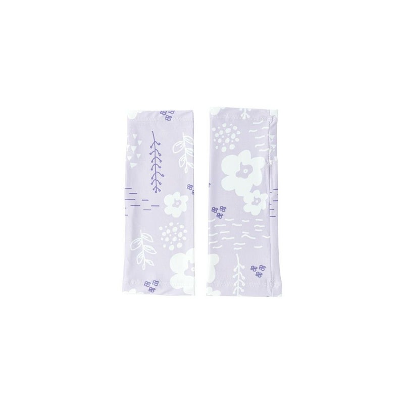 ショート草花柄ラベンダー