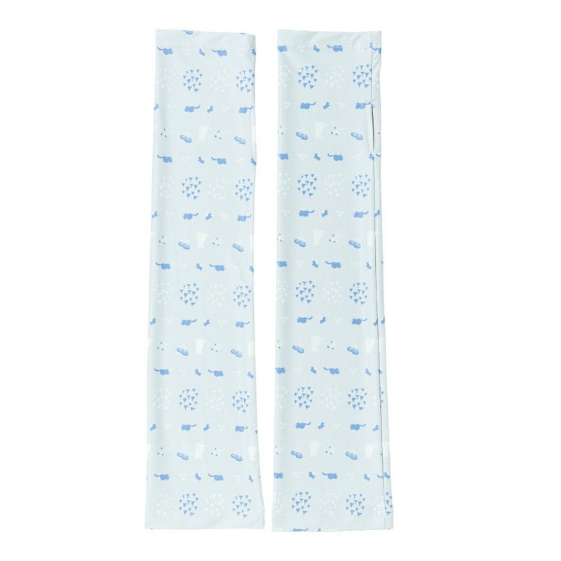 ロングネコ柄ライトグレー