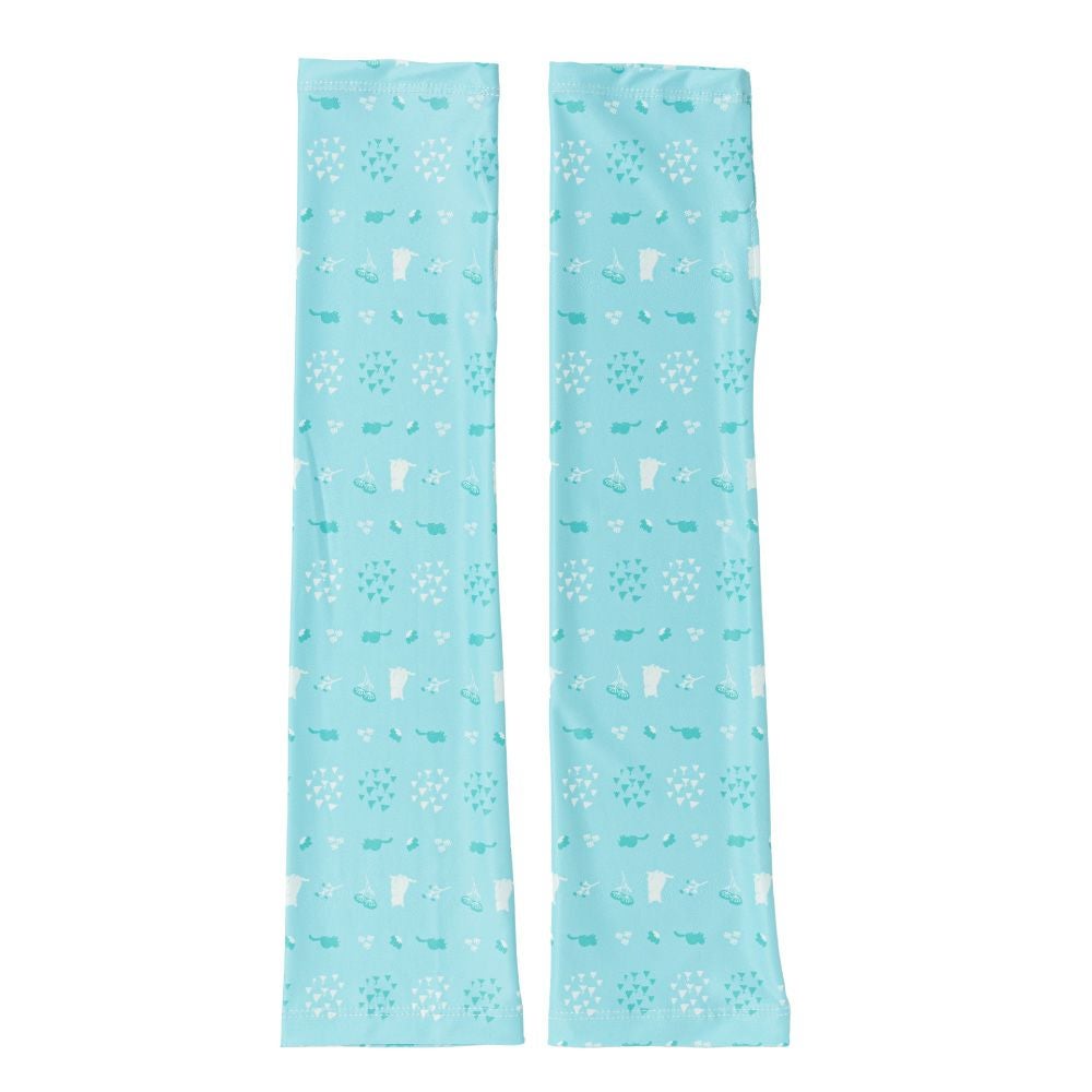 ロングネコ柄ミントグリーン