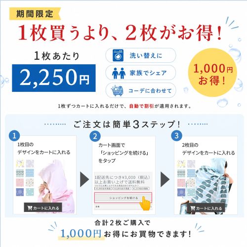 1枚買うより2枚がお得！